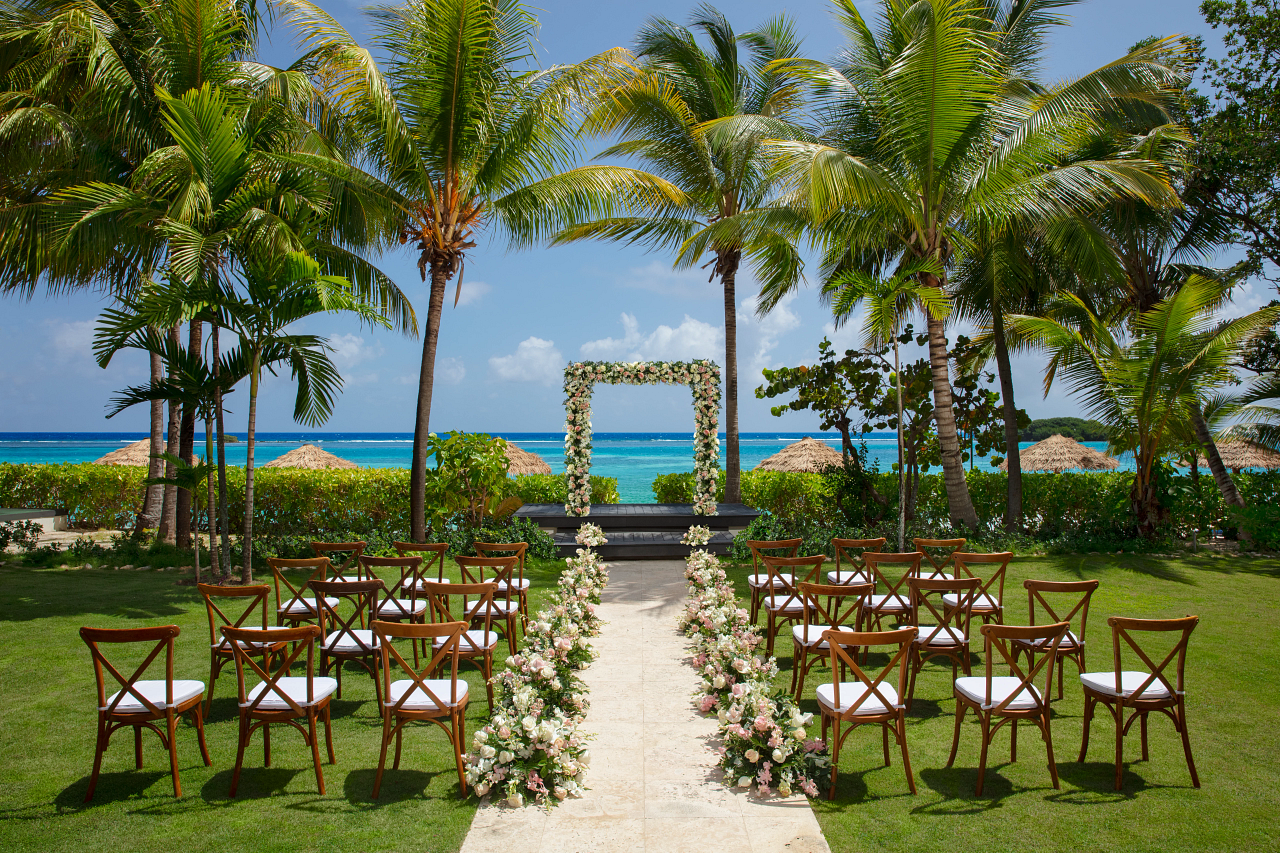 An elegant Eight Continents wedding setting